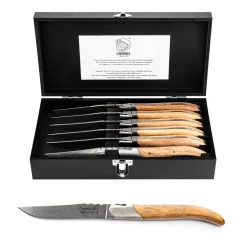 Laguiole Style de Vie Luxury Line Steakmessen Eikenhout (6 stuks)