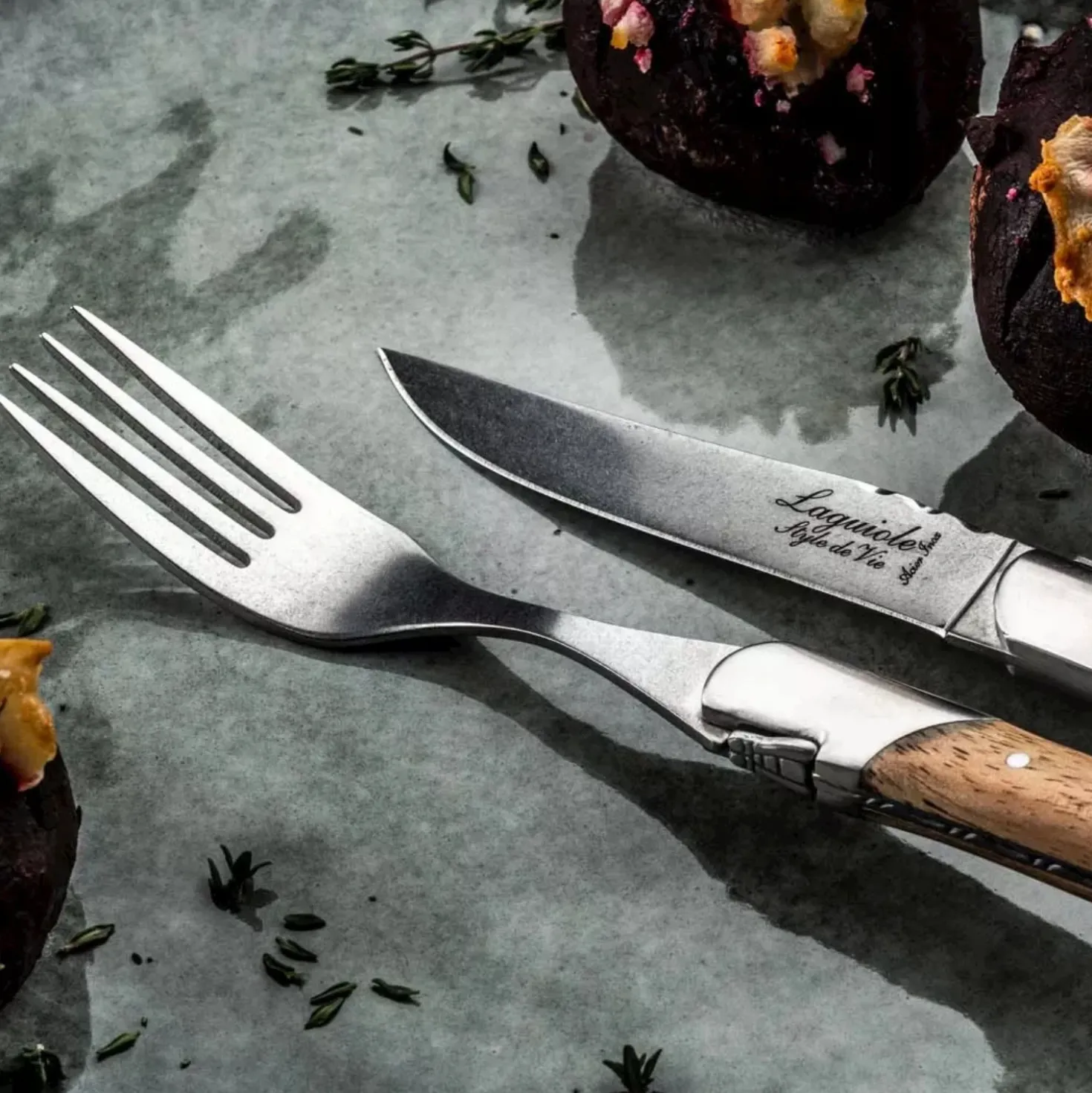 Laguiole Style de Vie Luxury Line Steakmessen Eikenhout (6 stuks)