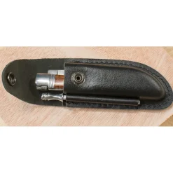 Laguiole Style de Vie Zakmes Zebrano met Leren Hoesje en Aanzetstaal