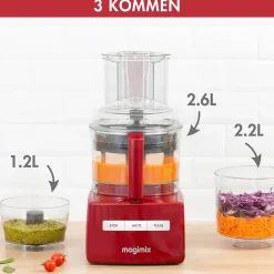 Magimix 3200 XL Compact Foodprocessor Rood