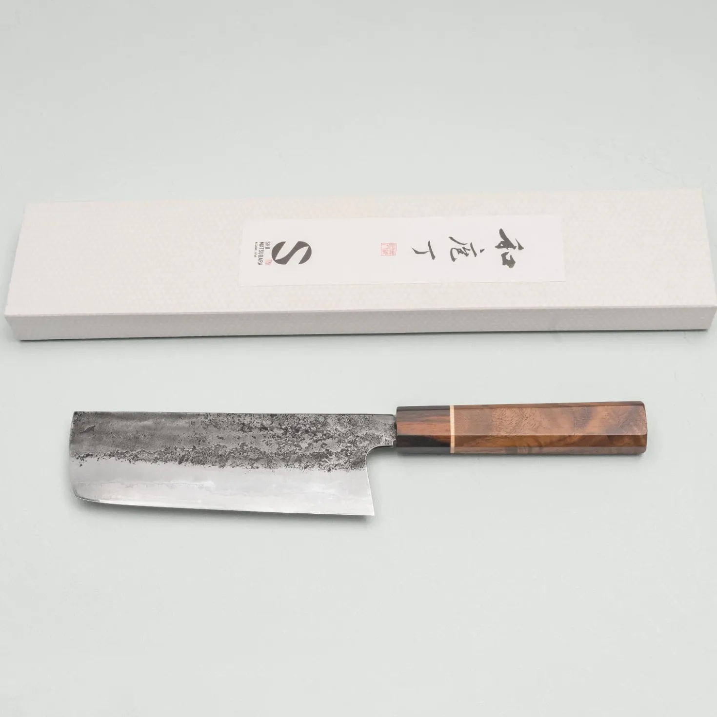 Matsubara Aogami #2 Nashiji Ring Nakiri 16.5 cm