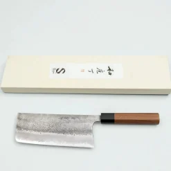 Matsubara Aogami #2 Nashiji Tall Nakiri 18 cm