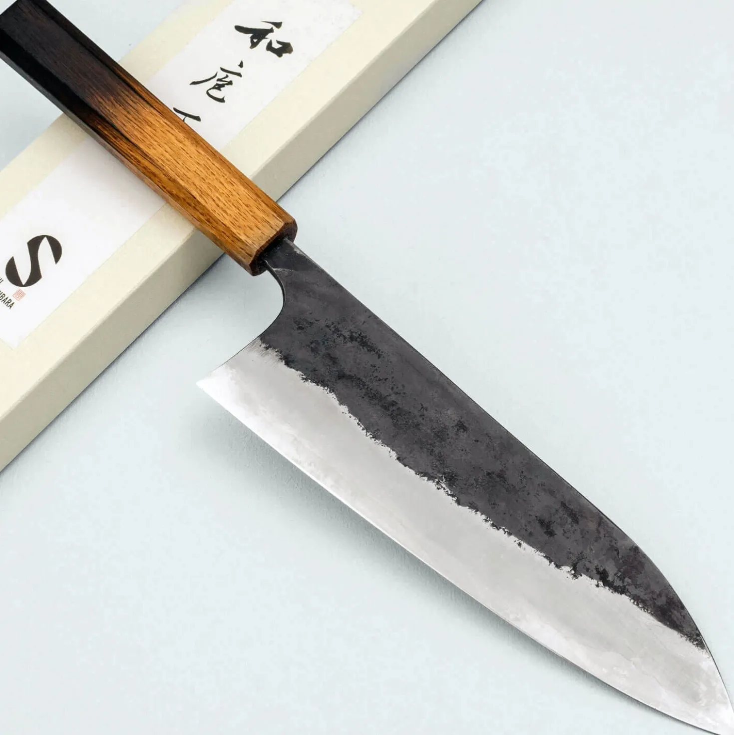 Matsubara Shirogami #1 Kurouchi Stainless Clad Gyuto 21 cm