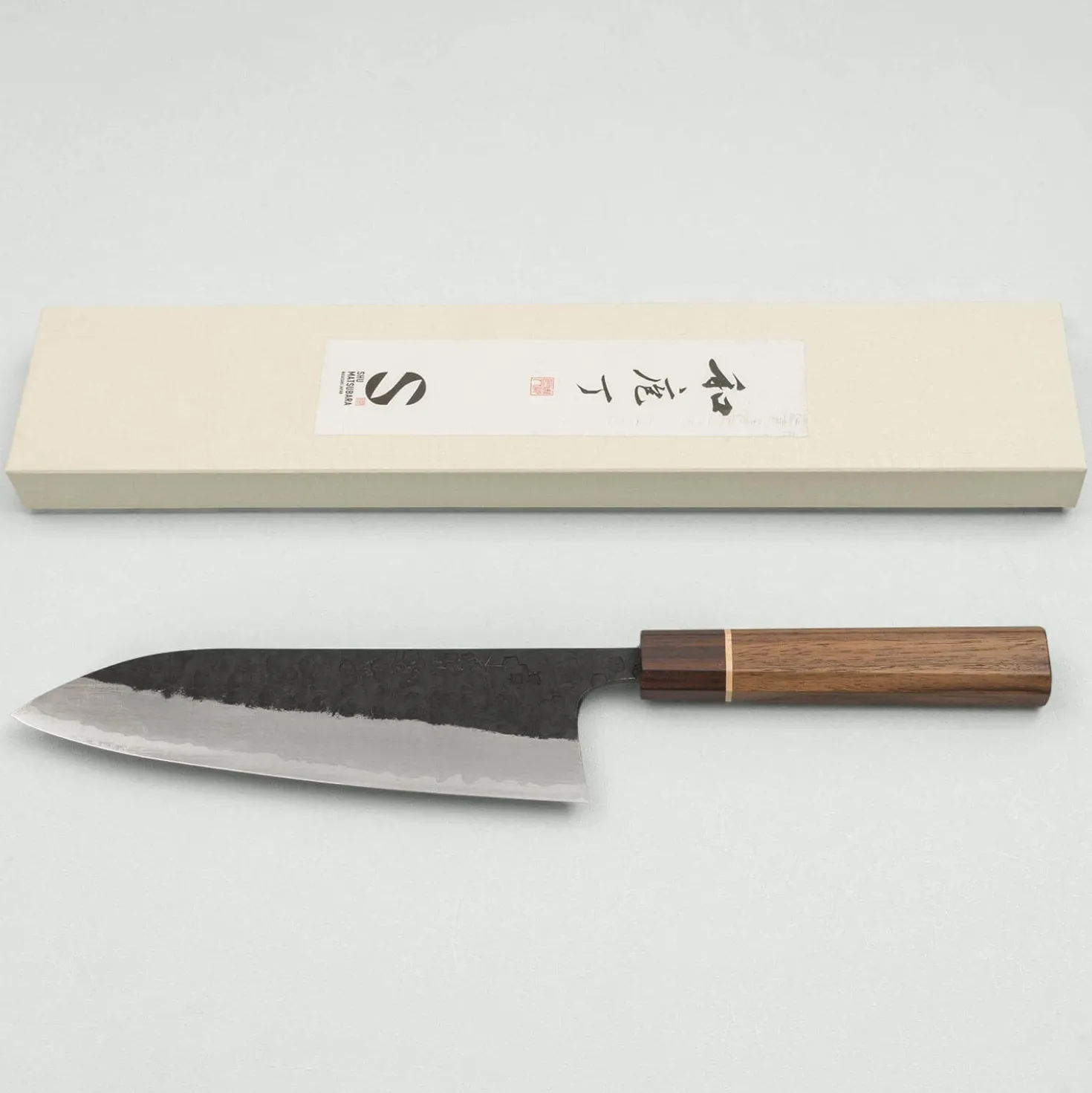 Matsubara Shirogami #1 Kurouchi Tsuchime Gyuto 21 cm