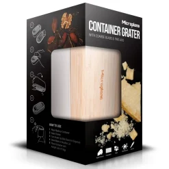 Microplane Container Rasp Cashmere/Bamboe