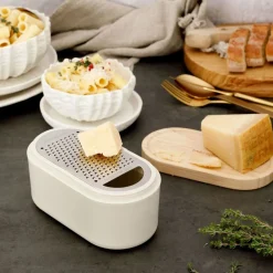 Microplane Container Rasp Cashmere/Bamboe