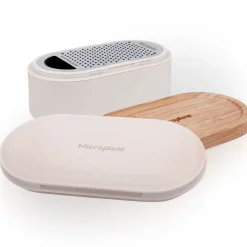 Microplane Container Rasp Cashmere/Bamboe