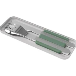 Monbento RVS Pocket Bestek Slim Box • Natural Green