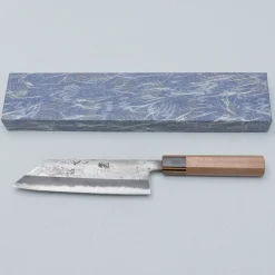 Motokyuuichi Aogami Super Nashiji Striped Bunka 18 cm