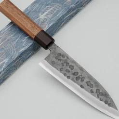 Motokyuuichi Shirogami #2 Kurouchi Tsuchime Santoku 16.5 cm