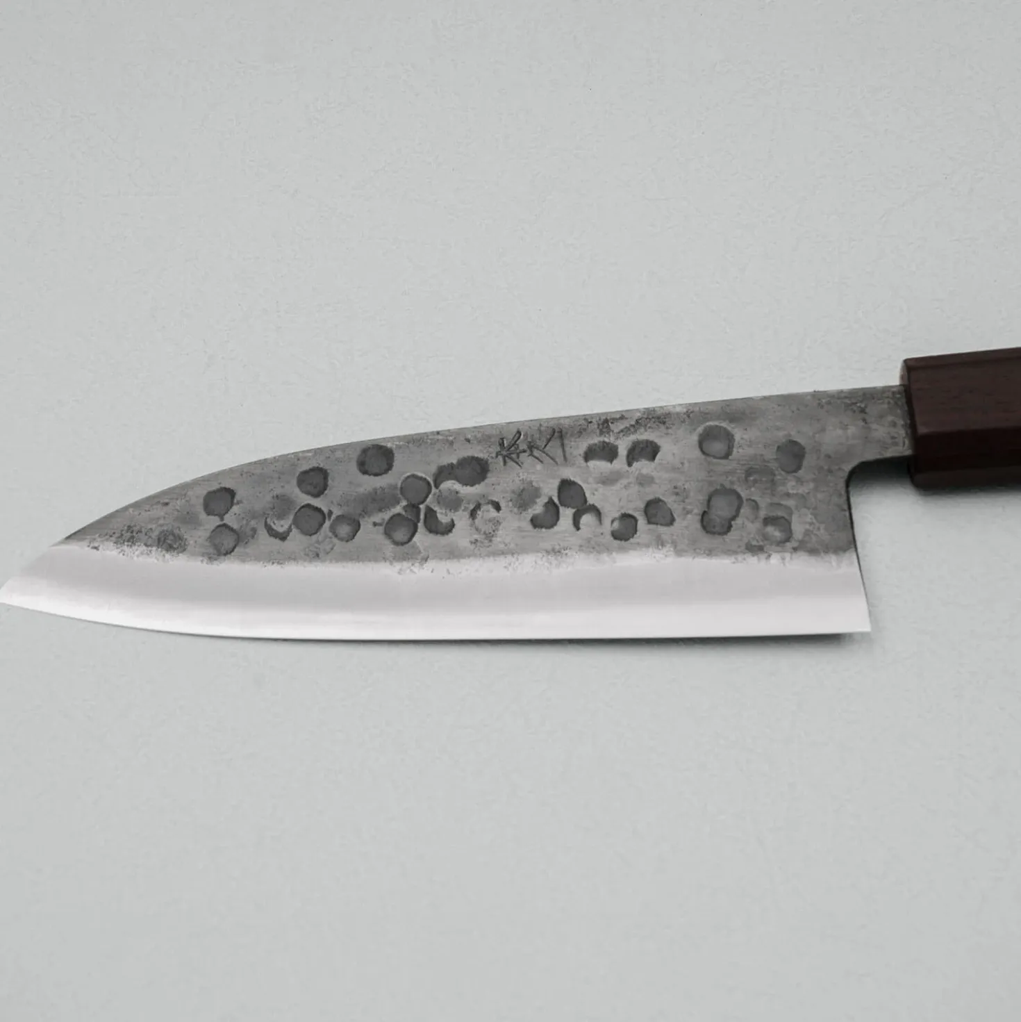 Motokyuuichi Shirogami #2 Kurouchi Tsuchime Santoku 16.5 cm