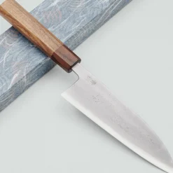Motokyuuichi Shirogami #2 Nashiji Santoku 16.5 cm