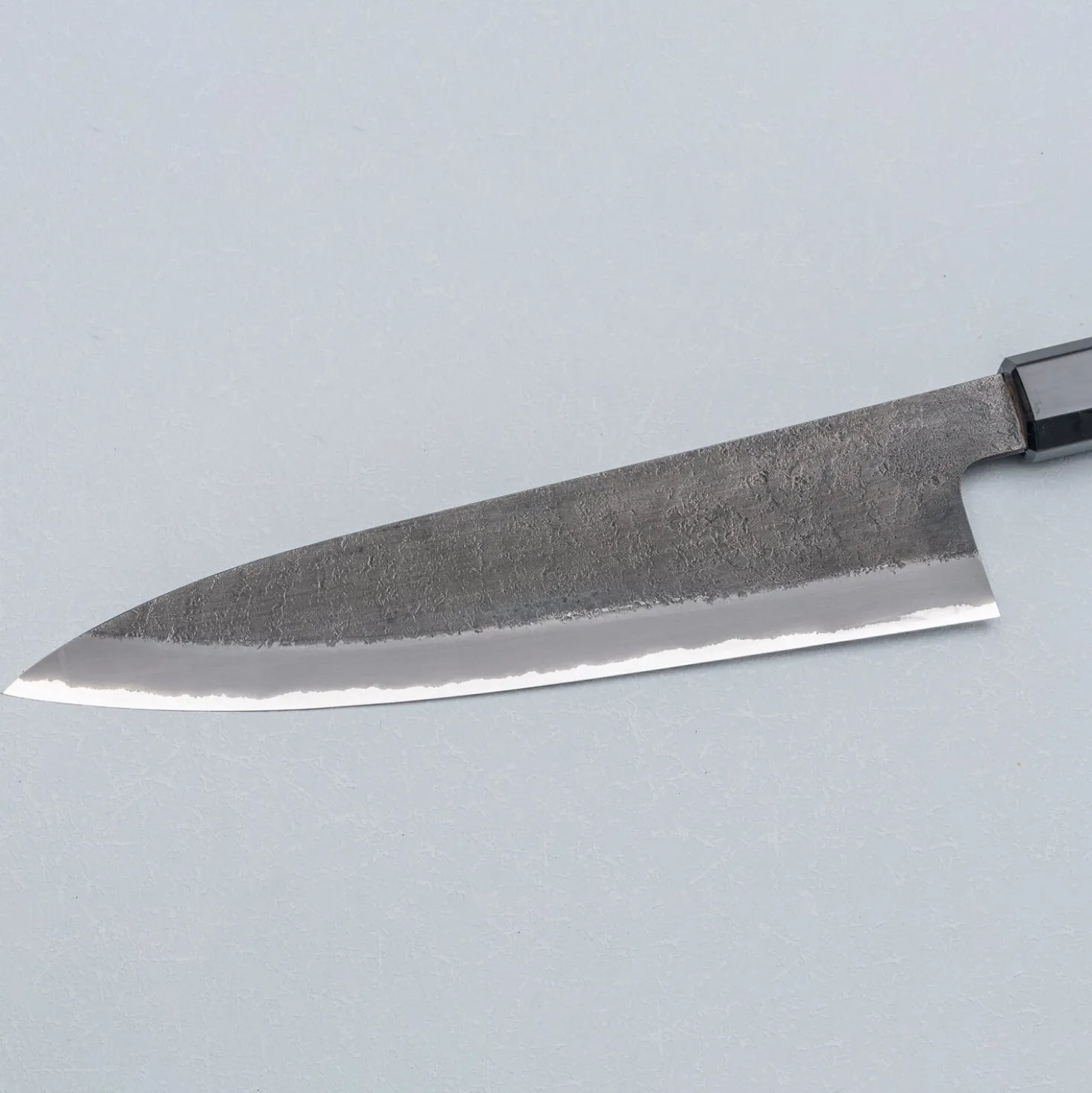 Mutsumi Hinoura Shirogami Kurouchi Nashiji Gyuto 21 cm