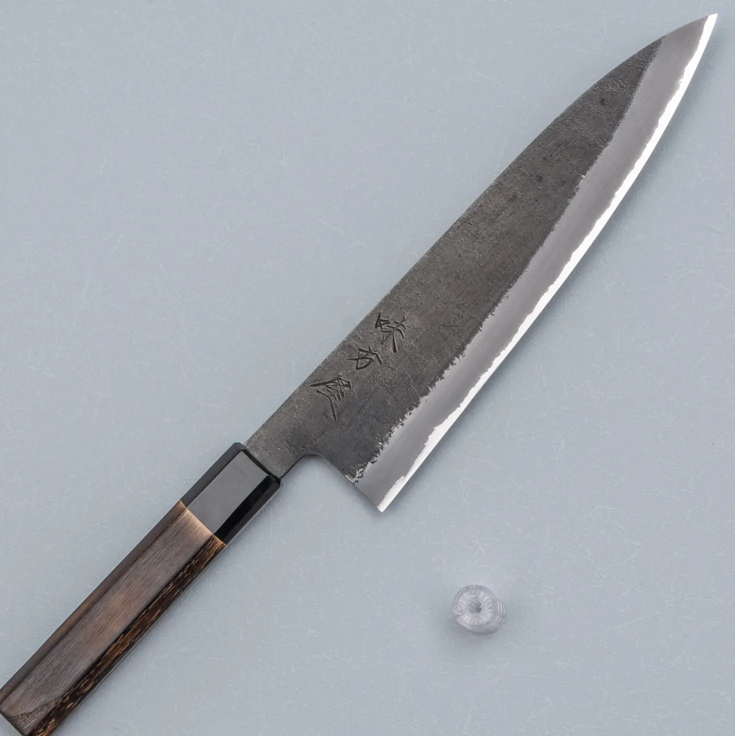 Mutsumi Hinoura Shirogami Kurouchi Nashiji Gyuto 21 cm