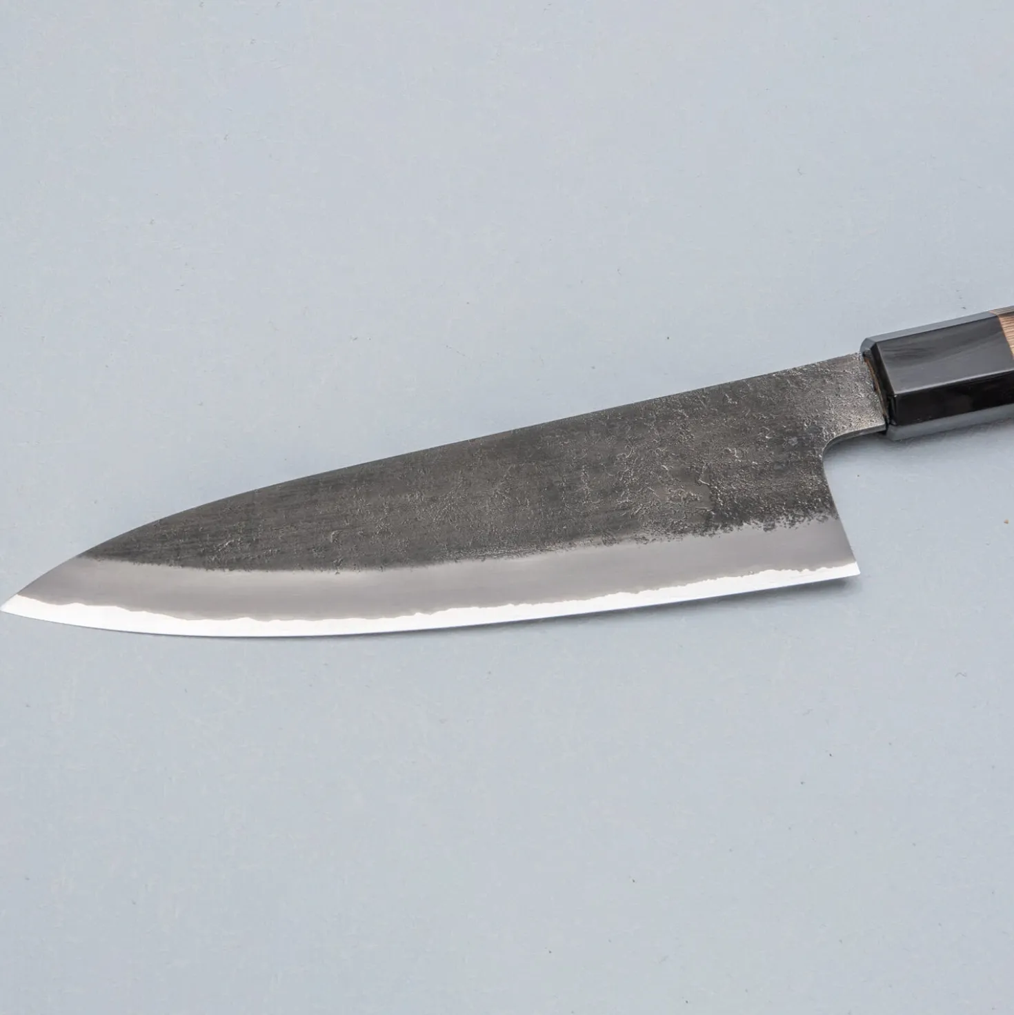 Mutsumi Hinoura Shirogami Kurouchi Nashiji Gyuto 18 cm