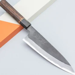 Mutsumi Hinoura Shirogami Kurouchi Gyuto 18 cm