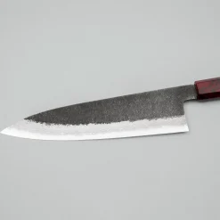 Mutsumi Hinoura Shirogami #2 Kurouchi Damast Padouk Gyuto 21 cm