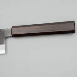 Mutsumi Hinoura Shirogami #2 Kurouchi Damast Gyuto 21 cm