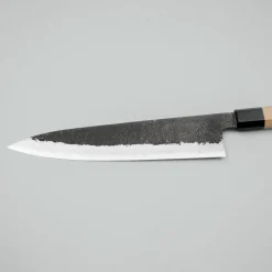 Mutsumi Hinoura Shirogami #2 Kurouchi Damast Aomori Gyuto 24 cm