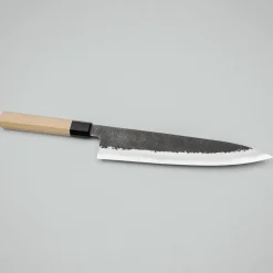 Mutsumi Hinoura Shirogami #2 Kurouchi Damast Aomori Gyuto 24 cm
