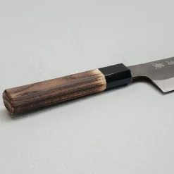 Mutsumi Hinoura Shirogami Kurouchi Santoku 18 cm