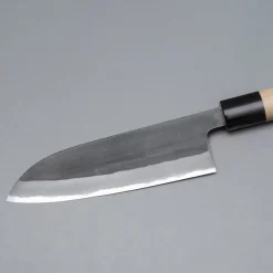 Mutsumi Hinoura Shirogami Kuruchi Santoku 16.5 cm