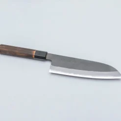 Mutsumi Hinoura Shirogami Kurouchi Santoku 18 cm