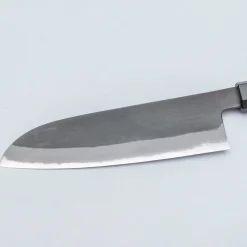 Mutsumi Hinoura Shirogami Kurouchi Santoku 18 cm