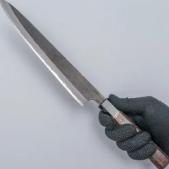 Mutsumi Hinoura Shirogami Kurouchi Nashiji Sujihiki 27 cm