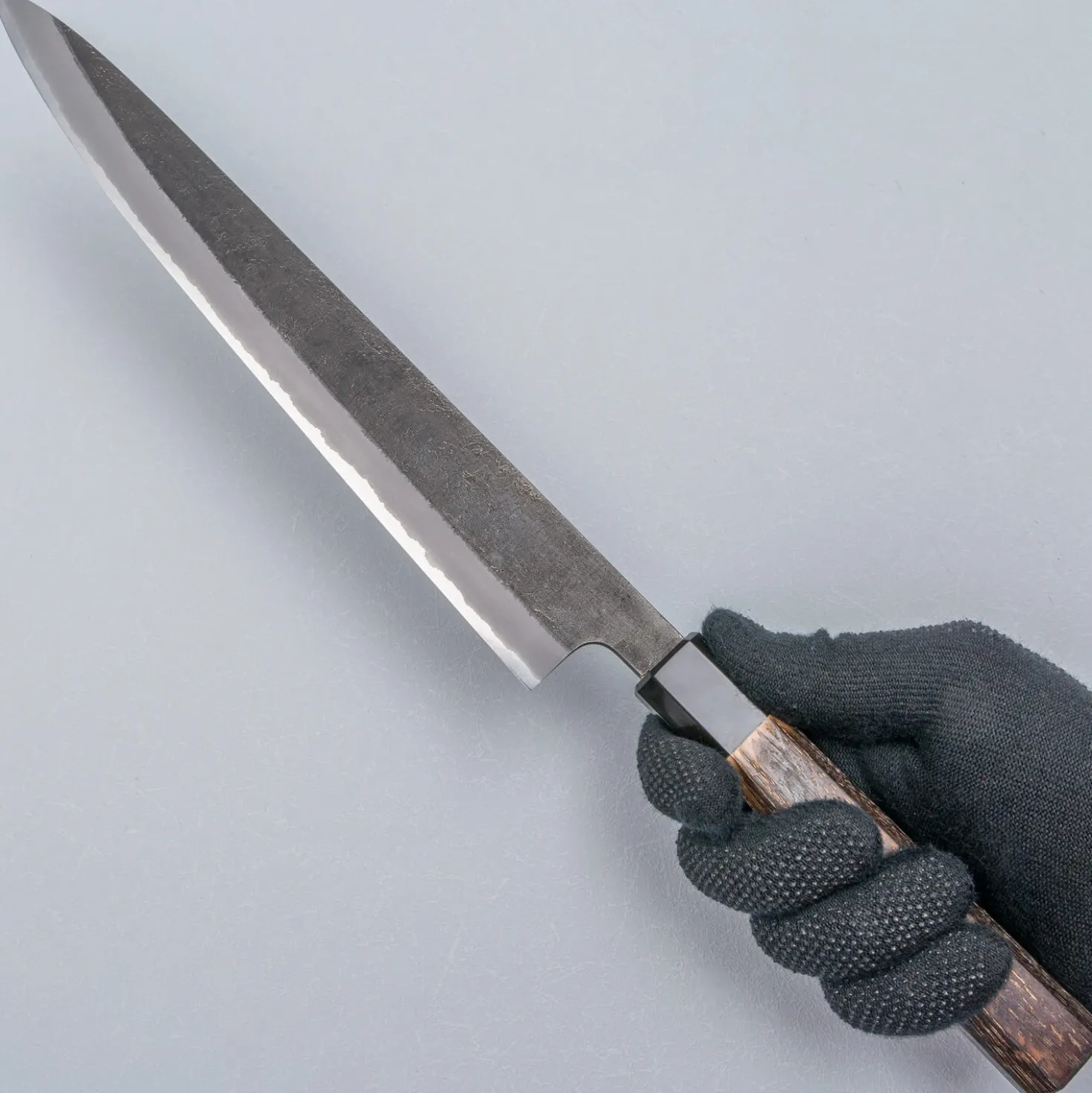 Mutsumi Hinoura Shirogami Kurouchi Nashiji Sujihiki 27 cm