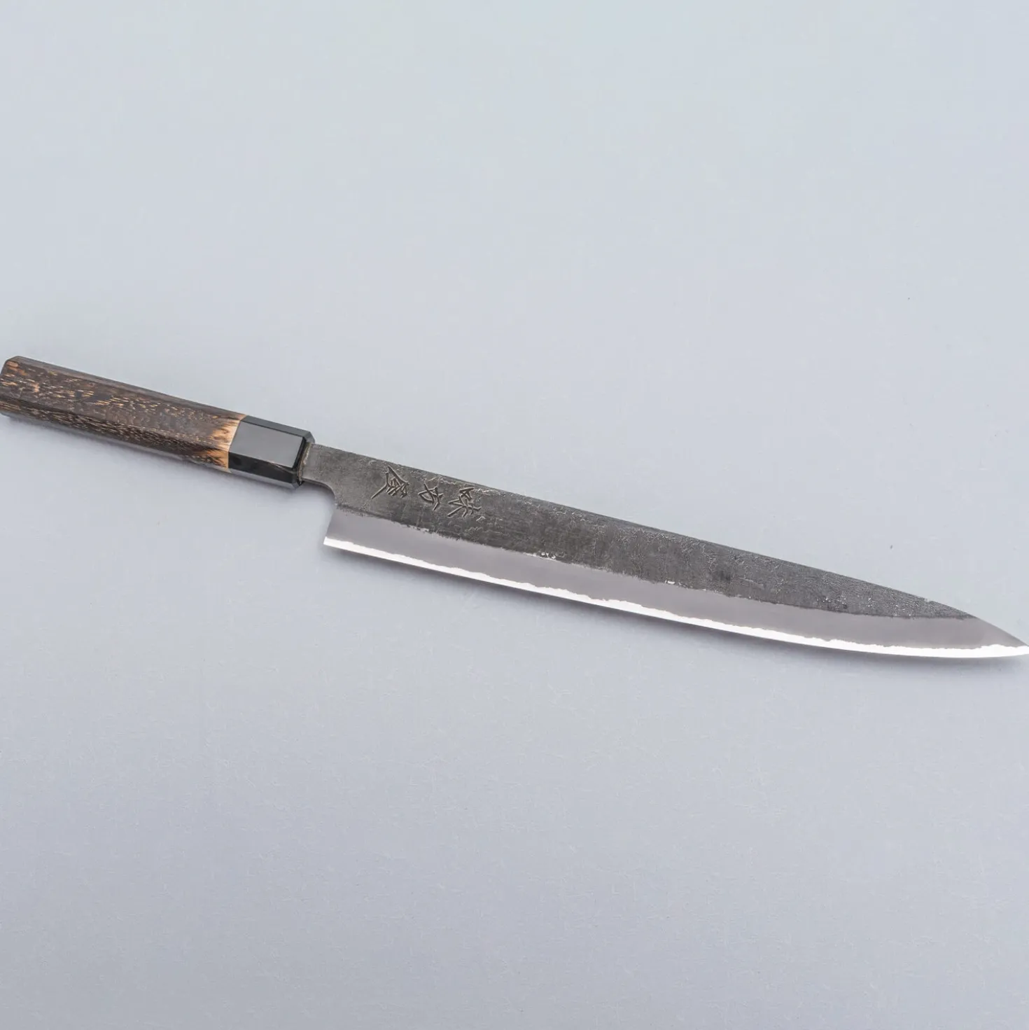 Mutsumi Hinoura Shirogami Kurouchi Nashiji Sujihiki 27 cm