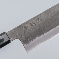 Mutsumi Hinoura Shirogami Kurouchi Nashiji Nakiri 18 cm