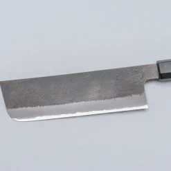 Mutsumi Hinoura Shirogami Kurouchi Nashiji Nakiri 16.5 cm