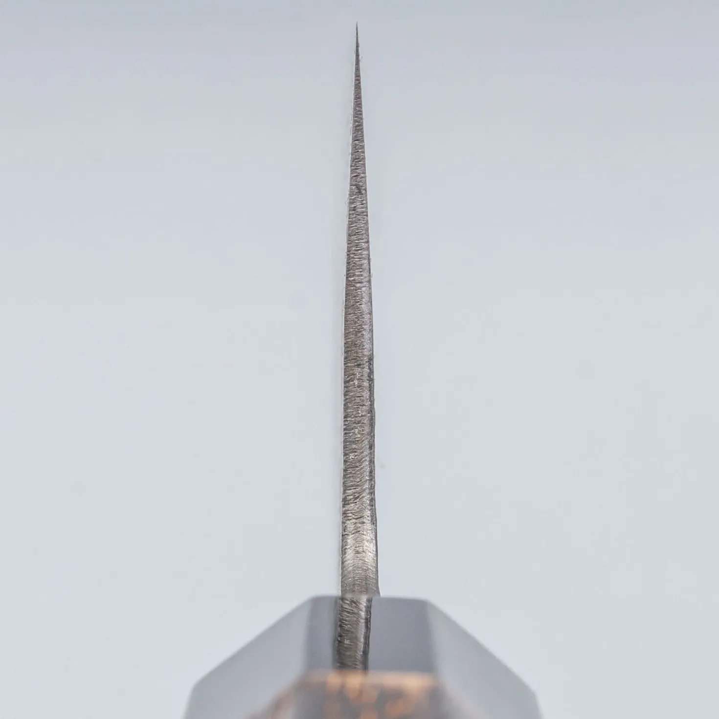 Mutsumi Hinoura Shirogami Kurouchi Nashiji Nakiri 16.5 cm