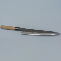 Mutsumi Hinoura Shirogami Kurouchi Magnolia Sujihiki 24 cm