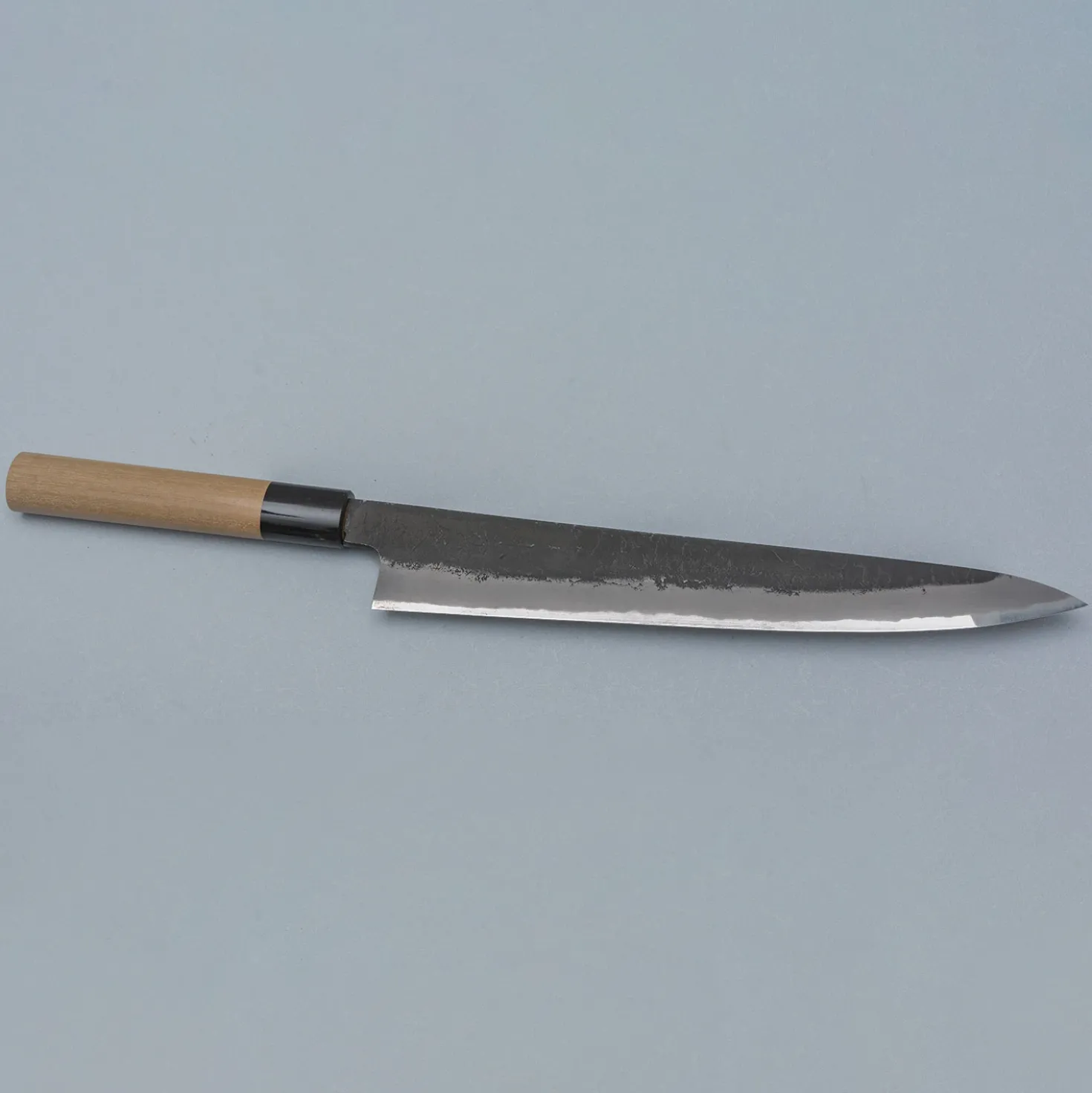 Mutsumi Hinoura Shirogami Kurouchi Magnolia Sujihiki 24 cm