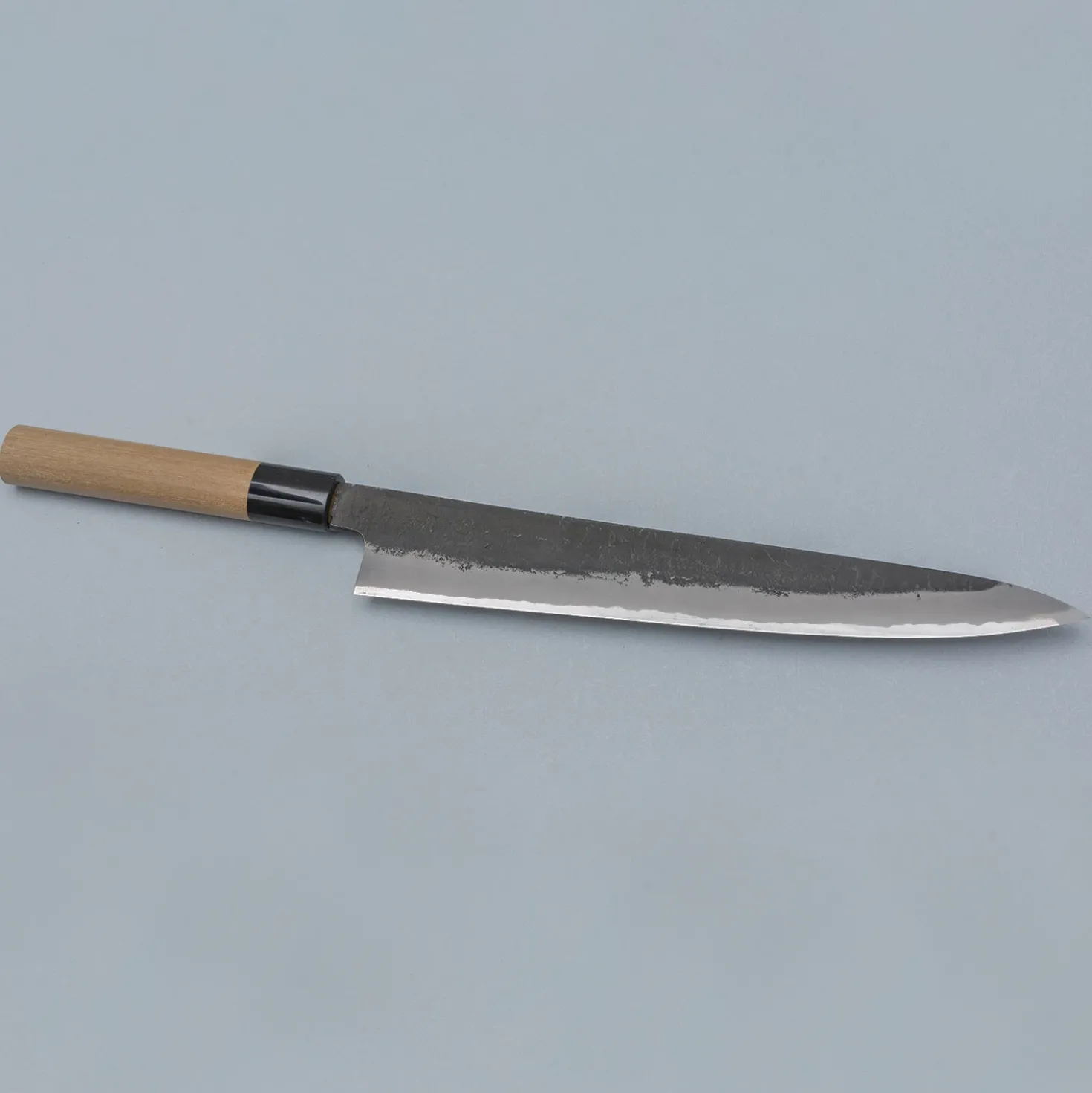 Mutsumi Hinoura Shirogami Kurouchi Magnolia Sujihiki 24 cm