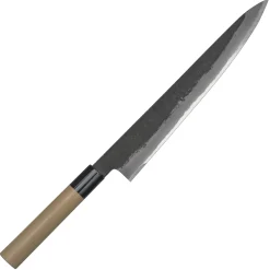 Mutsumi Hinoura Shirogami Kurouchi Magnolia Sujihiki 24 cm