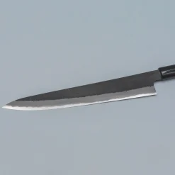 Mutsumi Hinoura Shirogami Kurouchi Magnolia Sujihiki 24 cm