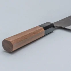 Mutsumi Hinoura Shirogami #2 Kurouchi Santoku 16.5 cm