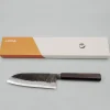 Mutsumi Hinoura Shirogami #2 Kurouchi Damast Santoku 17 cm