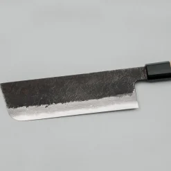 Mutsumi Hinoura Shirogami #2 Kurouchi Damast Nakiri 16.5 cm