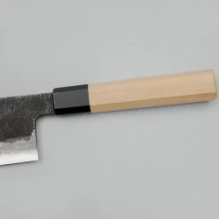 Mutsumi Hinoura Shirogami #2 Kurouchi Damast Nakiri 16.5 cm