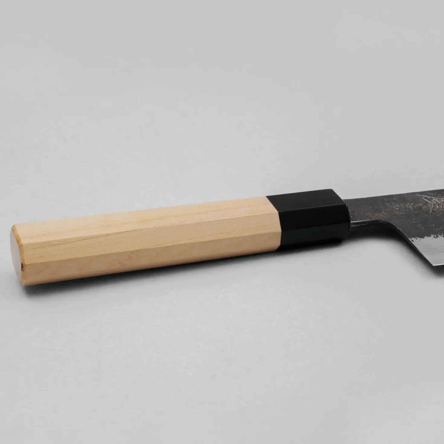 Mutsumi Hinoura Shirogami #2 Kurouchi Damast Nakiri 16.5 cm