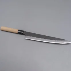 Mutsumi Hinoura Shirogami #2 Kuro Nashiji Sujihiki 24 cm