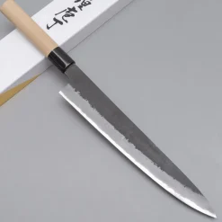 Mutsumi Hinoura Shirogami #2 Kuro Nashiji Sujihiki 24 cm