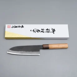 Mutsumi Hinoura Shirogami Nashiji Santoku 16.5 cm