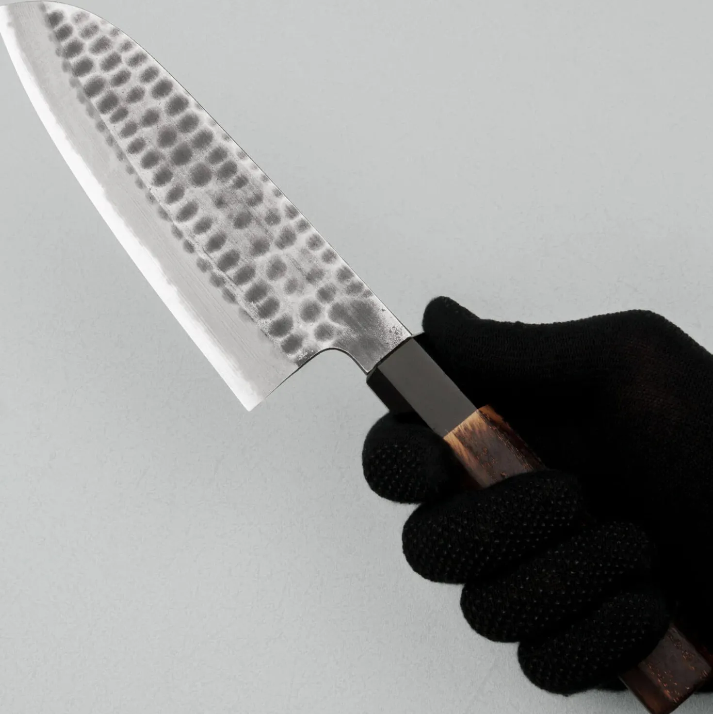 Mutsumi Hinoura Shirogami Tsuchime Santoku 17 cm