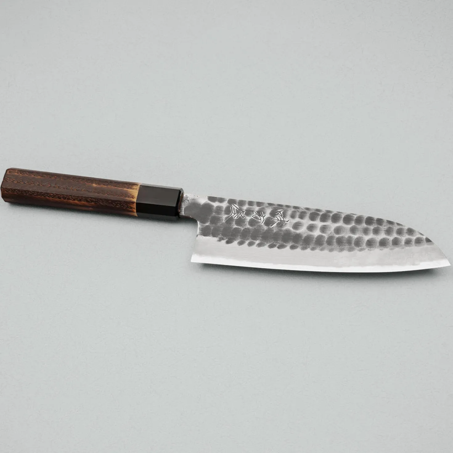 Mutsumi Hinoura Shirogami Tsuchime Santoku 17 cm