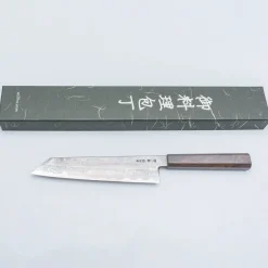 Nakagawa Satoshi Aogami Damast Ebony Kiritsuke 21 cm
